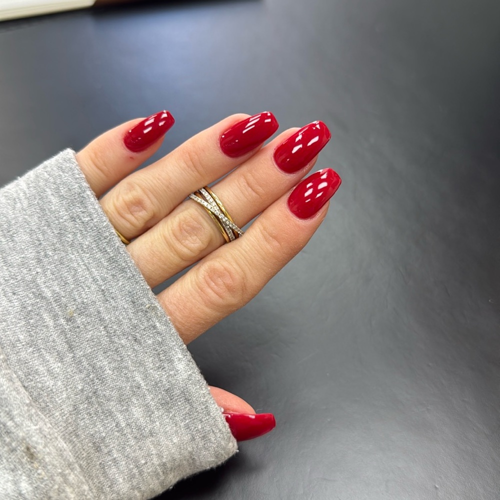 Gold Diamond Stackable Ring - image 1